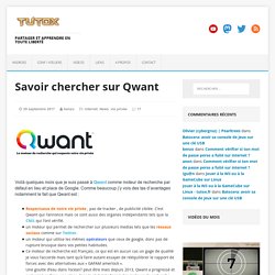 Savoir chercher sur Qwant -