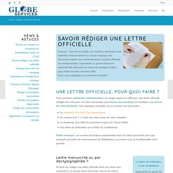 Savoir rédiger une lettre officielle