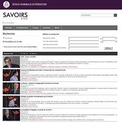 Savoirs ENS