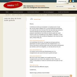 CNDP - Liste de sites de livres audio gratuits