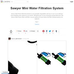 Sawyer Mini Water Filtration System