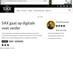 SAX gaat op digitale voet verder - Sax.nu