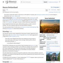 Saxon Switzerland