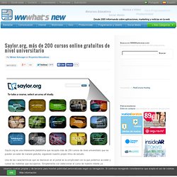 Saylor.org, más de 200 cursos online gratuitos de nivel universitario