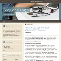 How can you Sign into Your SBCglobal ATT Account.