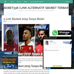 5 Link Sbobet 2019 Tanpa Blokir