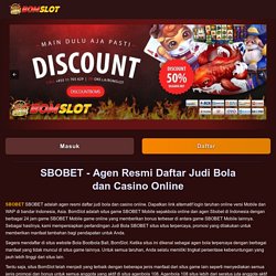 SBOBET - Agen Resmi Daftar Judi Bola dan Casino Online