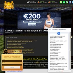 SBOBET Sportsbook Bandar Judi Bola Online Terpercaya