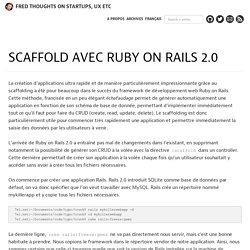 Scaffold avec Ruby on Rails 2.0