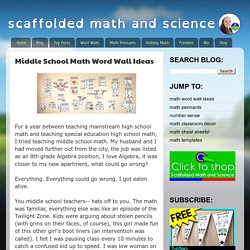 Scaffolded Math and Science: Middle School Math Word Wall Ideas