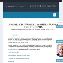 The Best Scaffolded Writing Frames For Students