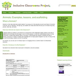 Animoto: Examples, lessons, and scaffolding