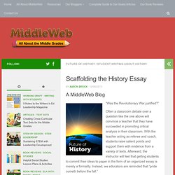 Scaffolding the History Essay in Middle School