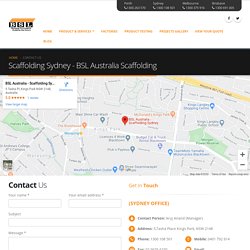 Scaffolding Sydney - Top Quality Scaffolding in Sydney