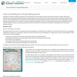 Scaffolding for writing & talking science - AST