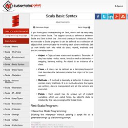 Scala Basic Syntax