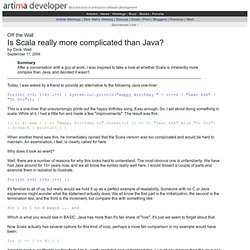 Is Scala really more complicated than Java?