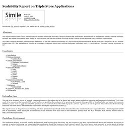 Scalability Report on Triple Store Applications