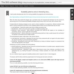 Scalability patterns and an interesting story...