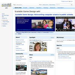 Scalable Game Design wiki