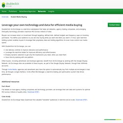 DoubleClick Ad Exchange: Efficient media buying using your own data
