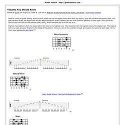 Guitar Teacher » 4 Scales You Should Know » Print
