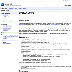 vitess - Scaling MySQL databases for the web