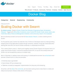 Scaling Docker with Swarm