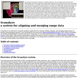 Scanalyze: a system for aligning and merging range data