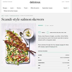 Scandi-style salmon skewers recipe