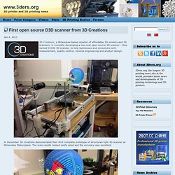 First open source D3D scanner from 3D Creations