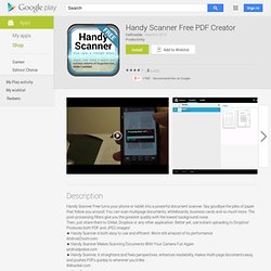 Handy Scanner Free PDF Creator - Aplicaciones en Android Market
