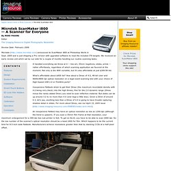 Scanner Review: Microtek ScanMaker i800