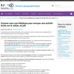 Scanner avec son téléphone pour envoyer une activité écrite sur le cahier, en (...)