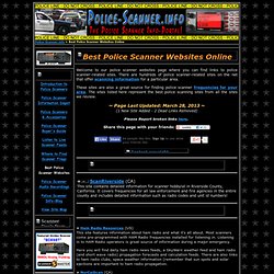 Best Police Scanner Websites Online from Police-Scanner.info