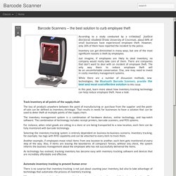 Barcode Scanners – the best solution to curb employee theft 