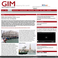 Mobile Laser Scanning in Venice - April 2011, Volume 25, Number 4 - Archive