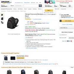 Wenger Scansmart Backpack for 17 inch Laptop - Black: Amazon.co.uk: Computers & Accessories