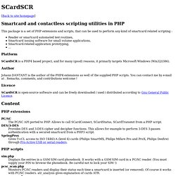 SCardSCR : PHP smartcard scripting tool