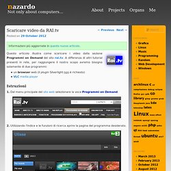 ... Demand del sito rai.tv. Scaricare video da RAI.tv | Nazardo - Waterfox