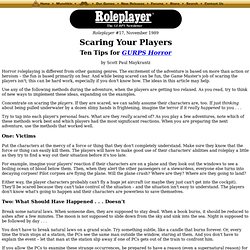 Scaring Your Players: Ten Tips for GURPS Horror