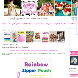 Rainbow Zipper Pouch Tutorial