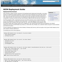 SCCM Deployment Guide - Science IT