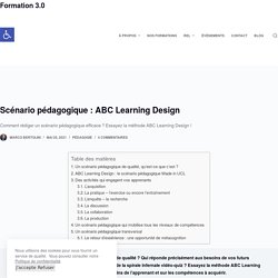 Scénario pédagogique : ABC Learning Design