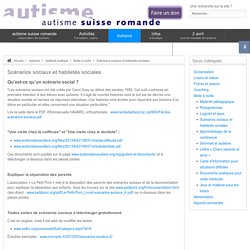 autisme suisse romande - Scénarios sociaux et habiletés sociales