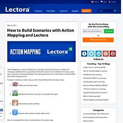How to Build Scenarios with Action Mapping and Lectora