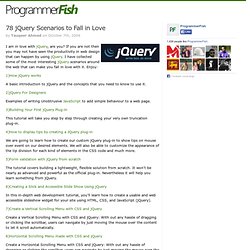 78 jQuery Scenarios to Fall in Love