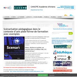 Scénarisation pédagogique dans le contexte d’une plate-forme de formation.