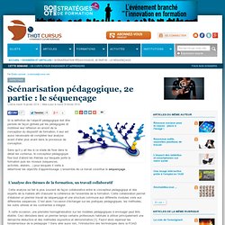 Scénarisation pédagogique, 2e partie : le séquençage