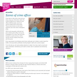 Scenes of crime officer Job Information